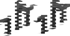 Two Handle Widespread Bathroom Sink Faucet in Matte Black